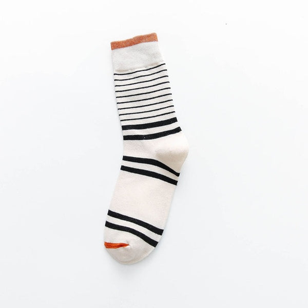 1 Pair Men's Colorful Comfort Socks Causal Harajuku Geometry Pattern