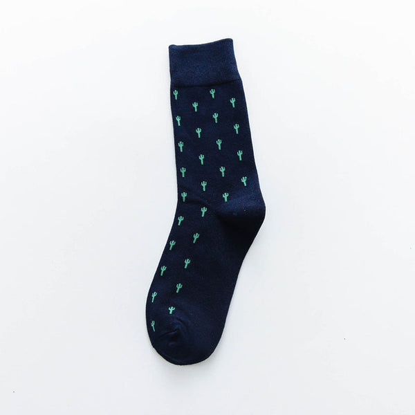 1 Pair Men's Colorful Comfort Socks Causal Harajuku Geometry Pattern