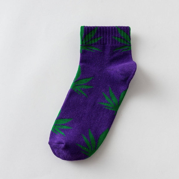 EU size 38-45 Short tube maple leaf socks hip hop socks men and