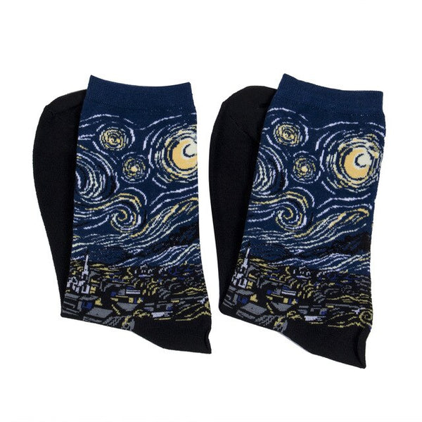 2019 Fashion NEW 3D Retro Painting Art Socks Unisex Women Men