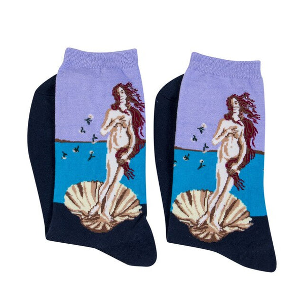 2019 Fashion NEW 3D Retro Painting Art Socks Unisex Women Men