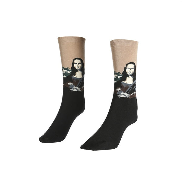 2019 Fashion NEW 3D Retro Painting Art Socks Unisex Women Men