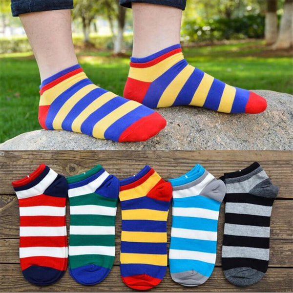 High quality socks men cotton spring summer and autumn striped sock