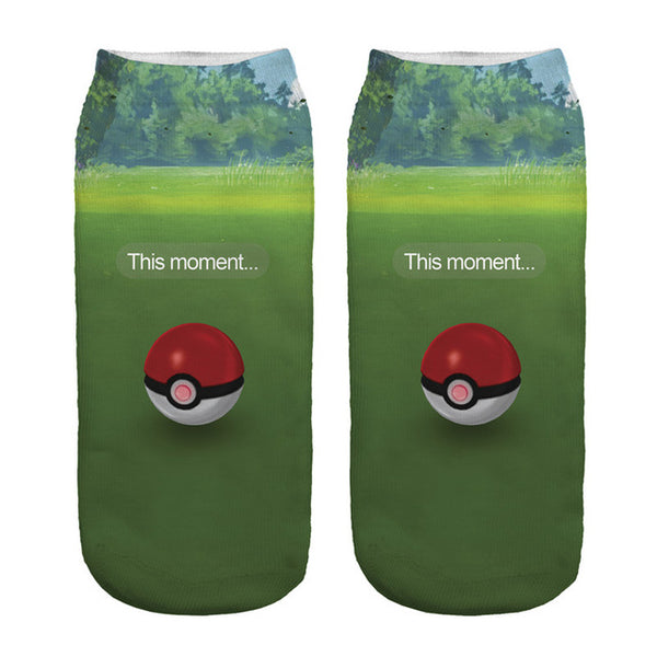 ZHBSLWT Pokemon New Arrival Kawaii Harajuku Women Socks 3D