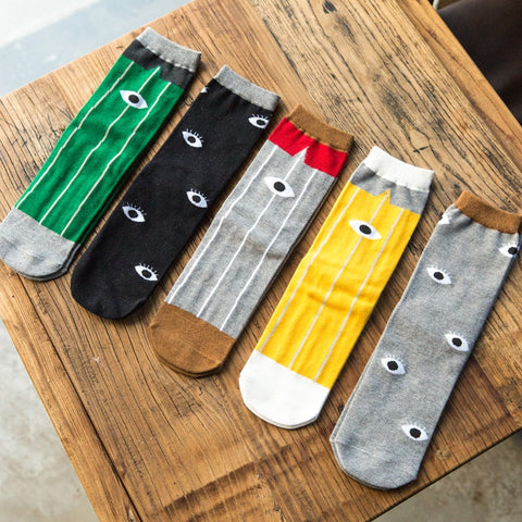 Man Socks man socks autumn winter socks cartoon eyes EUR39-44