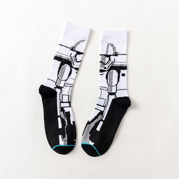 Star Wars storm troops black knight socks printing funny novelty